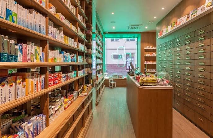 Range of healthcare products on display